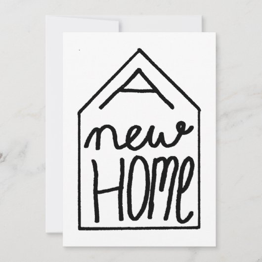 Handlettering Nieuwe adreskaart Aankondiging (Voorkant)