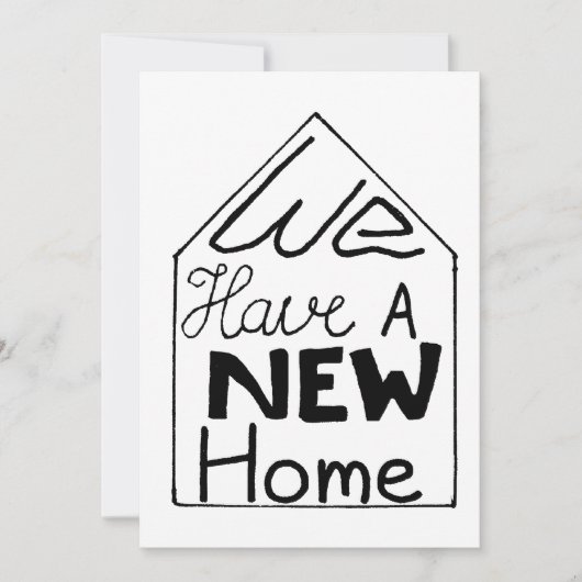 Handlettering Nieuwe adreskaart Aankondiging (Voorkant)