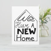 Handlettering Nieuwe adreskaart Aankondiging (Staand voorkant)