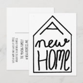 Handlettering Nieuwe adreskaart Aankondigingskaart (Voorkant / Achterkant)