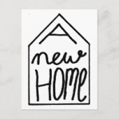 Handlettering Nieuwe adreskaart Aankondigingskaart (Voorkant)