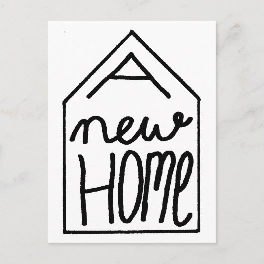 Handlettering Nieuwe adreskaart Aankondigingskaart (Voorkant)