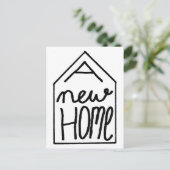 Handlettering Nieuwe adreskaart Aankondigingskaart (Staand voorkant)