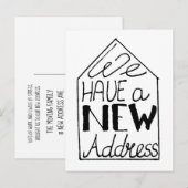 Handlettering Nieuwe adreskaart Aankondigingskaart (Voorkant / Achterkant)