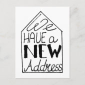 Handlettering Nieuwe adreskaart Aankondigingskaart (Voorkant)