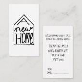 Handlettering Nieuwe adreskaart Informatiekaartje (Voorkant / Achterkant)