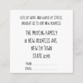 Handlettering Nieuwe adreskaart Informatiekaartje (Achterkant)