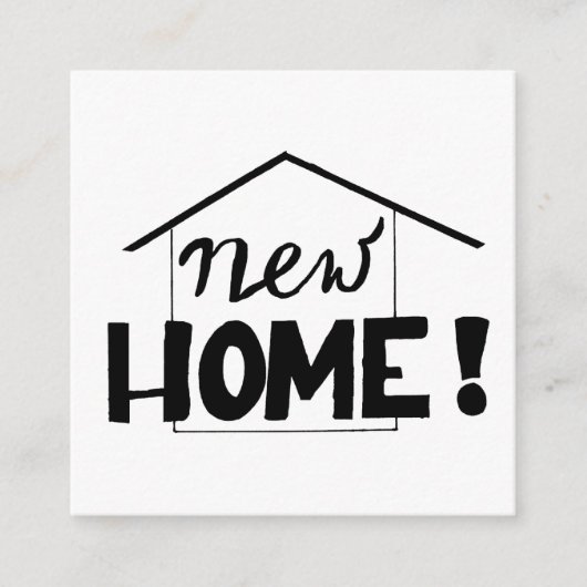 Handlettering Nieuwe adreskaart Informatiekaartje (Voorkant)