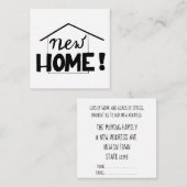 Handlettering Nieuwe adreskaart Informatiekaartje (Voorkant / Achterkant)