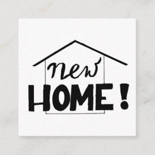 Handlettering Nieuwe adreskaart Informatiekaartje