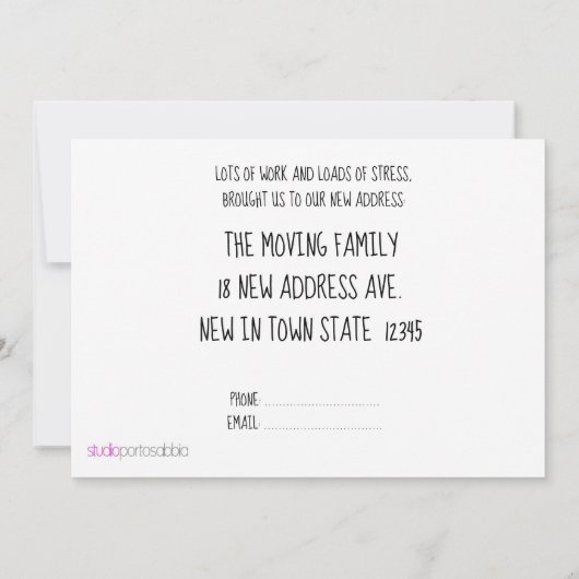 Handlettering nieuwe kerstkaart aankondiging (Achterkant)