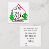 Handlettering nieuwe kerstkaart informatiekaartje (Voorkant / Achterkant)