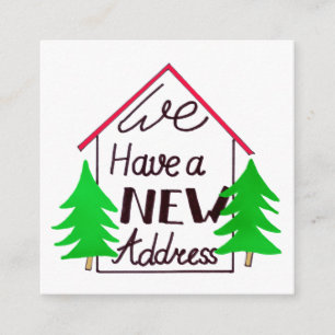 Handlettering nieuwe kerstkaart informatiekaartje