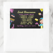 Handlettering Schoonmaak Huishoudster Rechthoekige Sticker (Tas)