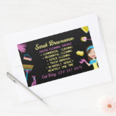 Handlettering Schoonmaak Huishoudster Rechthoekige Sticker (Envelop)