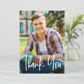 Handlettering Script Afstuderen Foto Afstuderen Bedankkaart (Staand voorkant)