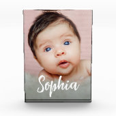 Handlettering Script Baby Meisje Naam Verticale Fo Fotoblokken (Voorkant)