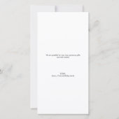 Handlettering script fotostrip baby shower bedankkaart (Achterkant)