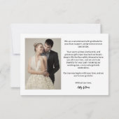 Handlettering Script Hart Wedding Foto Bedankkaart (Achterkant)