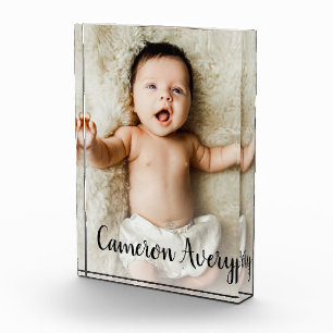 Handlettering Script Naam Baby Verticale foto
