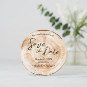 Handlettering Script Rustic Wood Print Wedding Kaart (Staand voorkant)