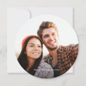 Handlettering Script Rustic Wood Print Wedding Kaart (Achterkant)