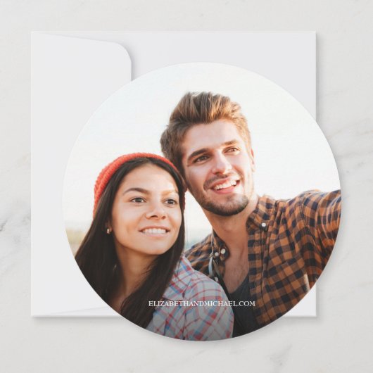 Handlettering Script Rustic Wood Print Wedding Kaart (Achterkant)