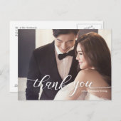 HANDLETTERING SCRIPT TROUWKAART BEDANKJE AANKONDIGINGSKAART (Voorkant / Achterkant)