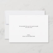   Handlettering small Custom photo Baby shower Bedankkaart (Achterkant)