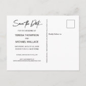 Handlettering sparen de Aangepaste Foto van de Dat Aankondigingskaart (Achterkant)