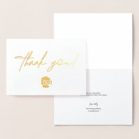Handlettering Stijlvolle Business logo Bedankt Gol