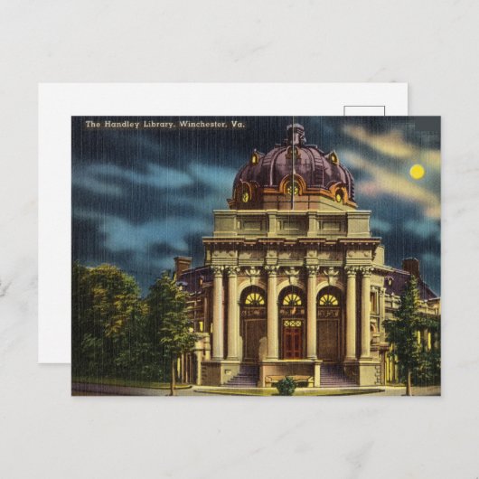 Handley Library, Winchester, Virginia Briefkaart (Voorkant / Achterkant)