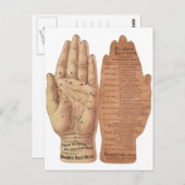 Handlijnen Palmleespalmpalmverharding grafisch Briefkaart (Voorkant / Achterkant)