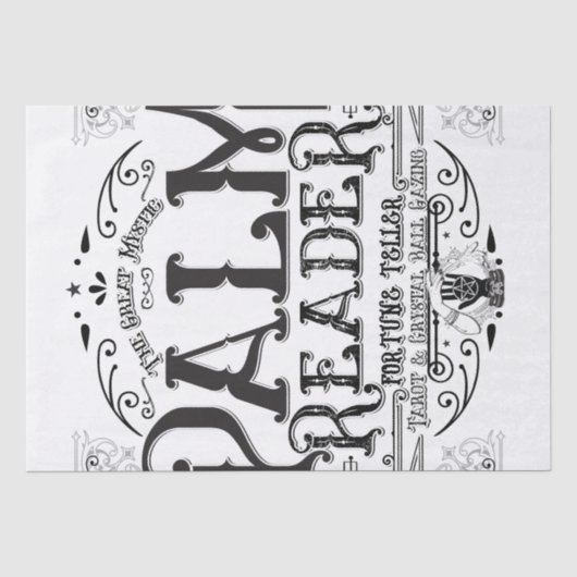 Handlijner Vintage Magie Waarzegger Halloween Tissuepapier (Voorkant)