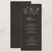 Handlijnkunde Hekserij Halloween-feest cocktailmen Menu (Voorkant / Achterkant)