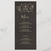 Handlijnkunde Hekserij Halloween-feest cocktailmen Menu (Voorkant)