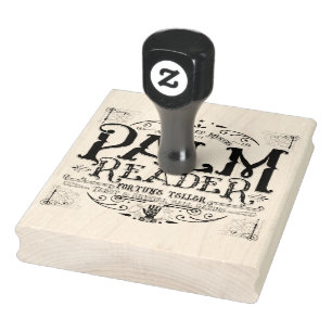 Handlijnkundige Vintage Waarzegster Bord Halloween Rubberstempel