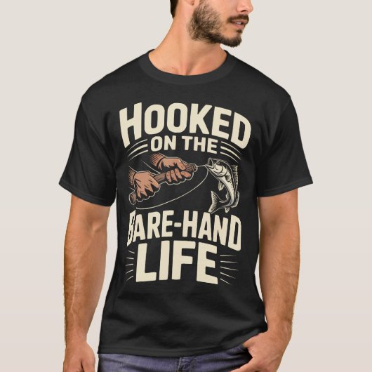 Handlining Visser Vangt Vis T-shirt (Voorkant)