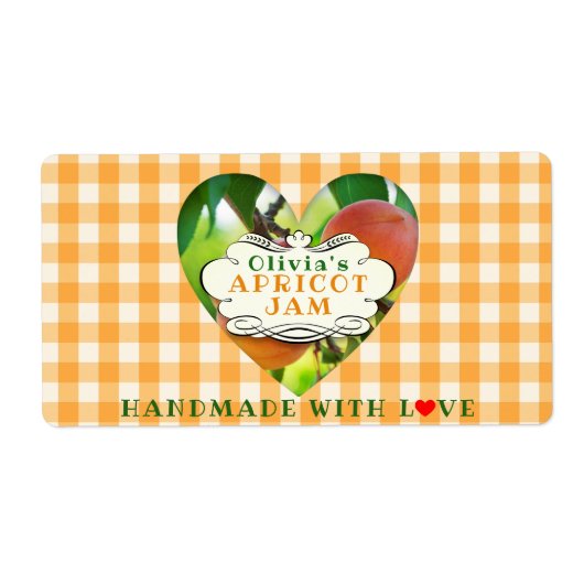 Handmade Abriot Jam Etiket (Voorkant)