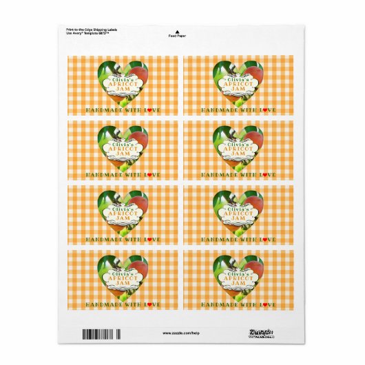 Handmade Abriot Jam Etiket (Full Sheet)