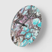 Handmade abstract painting - Kook Art - Wall Clock Ronde Klok (Hoek)