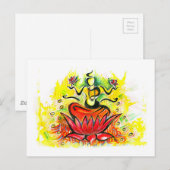 Handmade Abstract Painting of Lakshmi Maa Briefkaart (Voorkant / Achterkant)