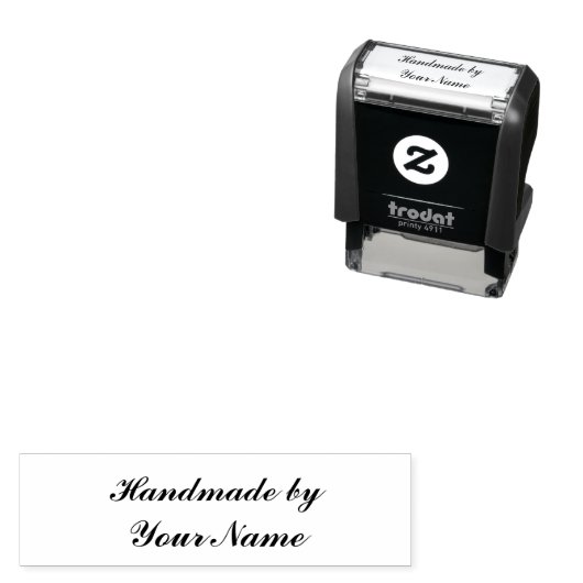 Handmade add name monogram zelfinktende stempel (In situ)