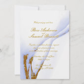 Handmade Alcohol Ink Glitter Wedding Invitation Kaart (Voorkant)