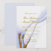 Handmade Alcohol Ink Glitter Wedding Invitation Kaart (Voorkant / Achterkant)