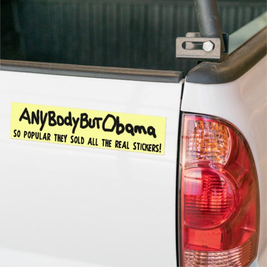 Handmade Anybody but Obama 2012 Bumpersticker (Op Truck)
