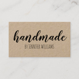Handmade Artisan Craft Typography Visitekaartje