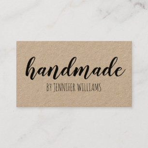 Handmade Artisan Craft Typography Visitekaartje