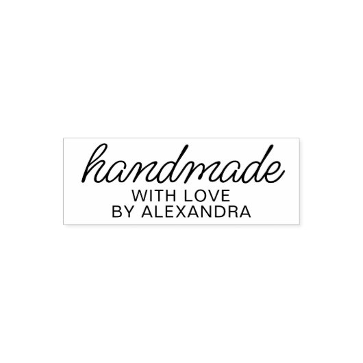 Handmade Artisan Custom Name Self-Inking Stamp Zelfinktende Stempel (Design)