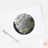 Handmade Artist White Hydrangea Business Stickers (Envelop)